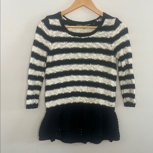 Striped Peplum Sweater